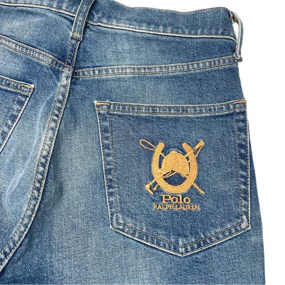 Polo Ralph Lauren Suede Patch Jeans Sz 28 - Picture 10 of 16